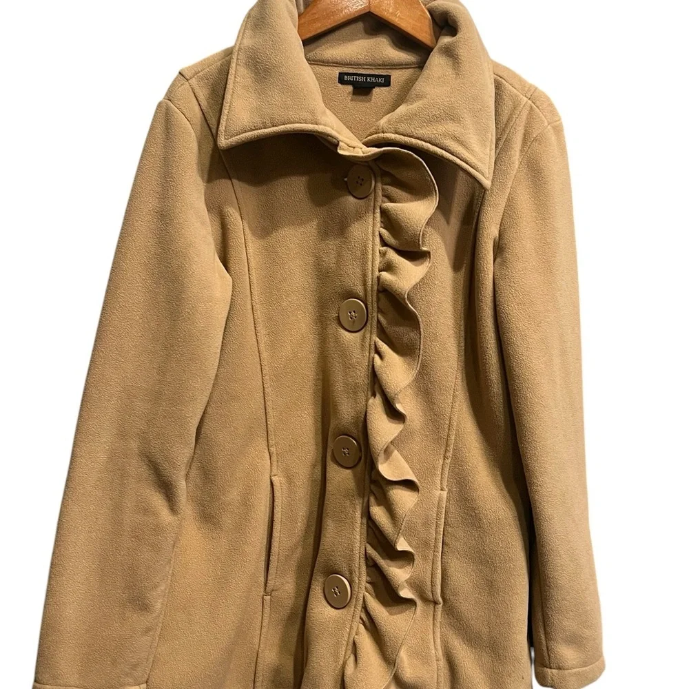 Fleece Ruffle Jacket Coat - Picture 4 of 14